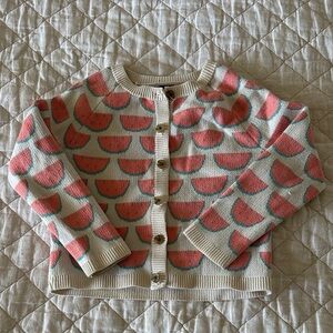 Tea Collection Pink and Cream Cardigan